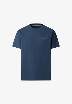 Hackett London, HACKETT LONDON SHIRT MELANGE STRIPE - T-shirts basic - teal blue