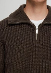 Selected Homme HALF-ZIP  - Maglione - chocolate torte