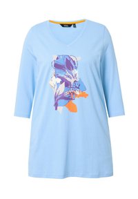 FLORAL MOTIF 3/4 SLEEVE - Longsleeve - light blue