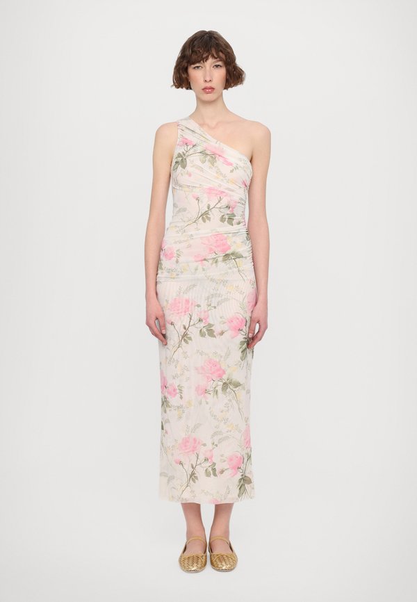 ROSE DRAPED ONE SHOULDER ANKLE GOWN - Occasion wear