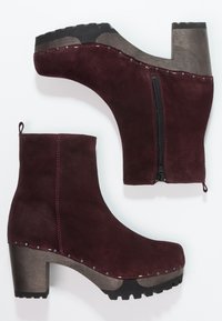 Softclox Enkellaarsjes met plateauzool - bordeaux