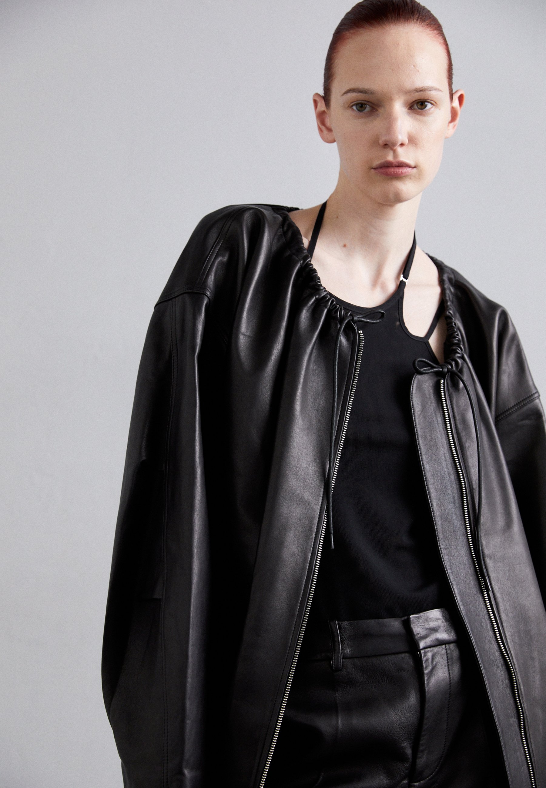 ジャケット・アウター HELMUT LANG lether tailored jacket archive HELMUT LANG black leather tailored jacket | NOIR ONLINE