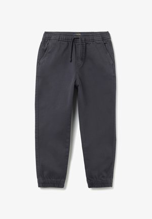 Grijze joggingbroek van een katoenmix, met een elastische tailleband met trekkoord, zijzakken en elastische boorden.