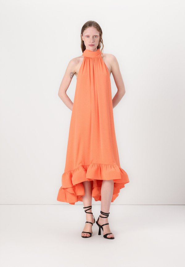SABRINA HALTER NECK RUFFLED DRESS - Cocktail dress / Party dress - papaya3