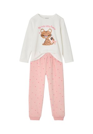 Vertbaudet, VERTBAUDET VELOUR PYJAMAS FOR GIRLS SET - Pyjama set - ecru