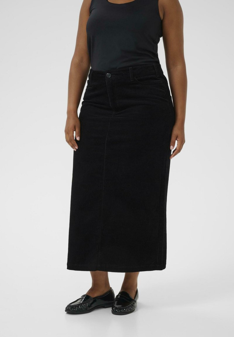 Kaffe Curve KIRSTIN - A-linjainen hame - black deep