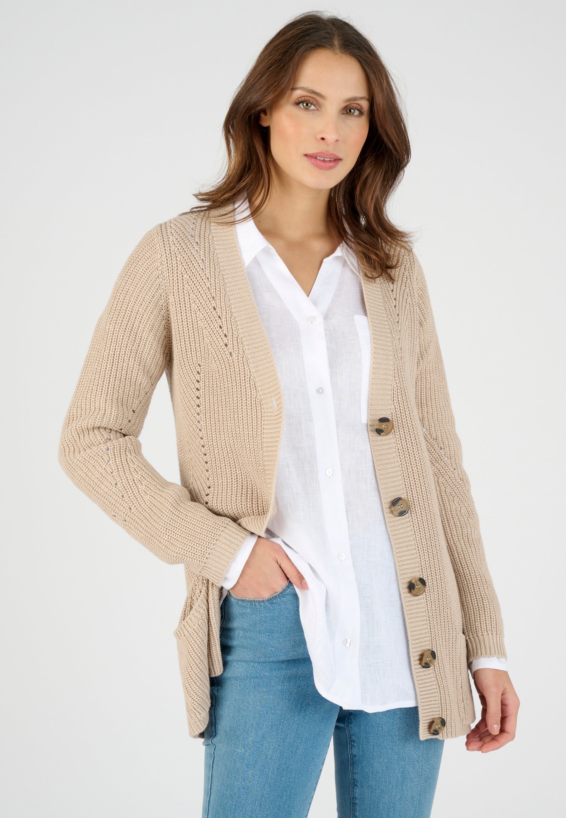 Cardigan Femme Made In Italy - Vert - Coupe Ample Style Décontracté - Taille Unique - Occasion Très Bon état