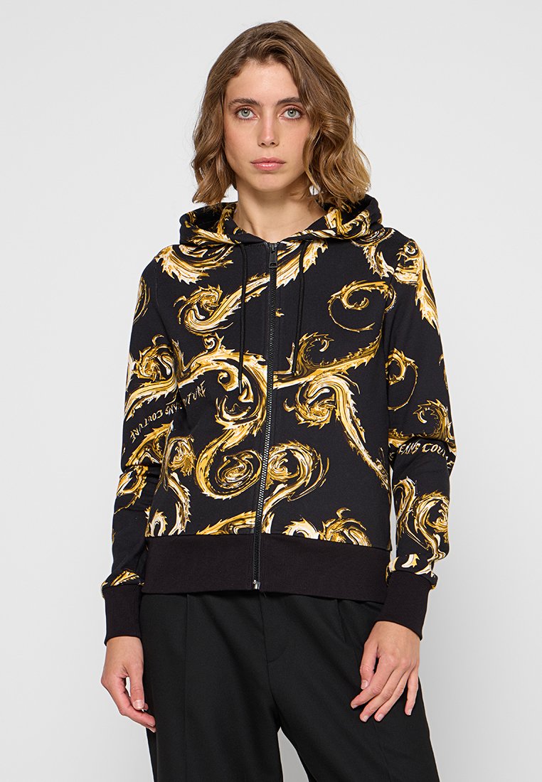 Versace Jeans Couture Sweater met rits zwart Versace Jeans Couture Sweater met rits zwart