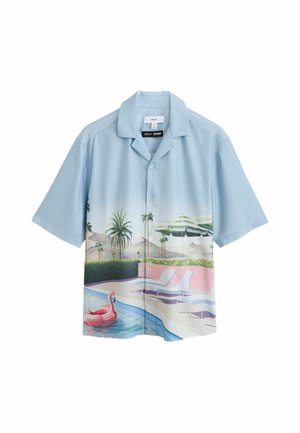 Next, REGULAR FIT - PRINT SHORT SLEEVE SHIRT . - Hemd - light blue pool scene