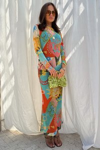 Never Fully Dressed MULTI SUNDAZED SUMMER DRESS - Maksimekko - blue