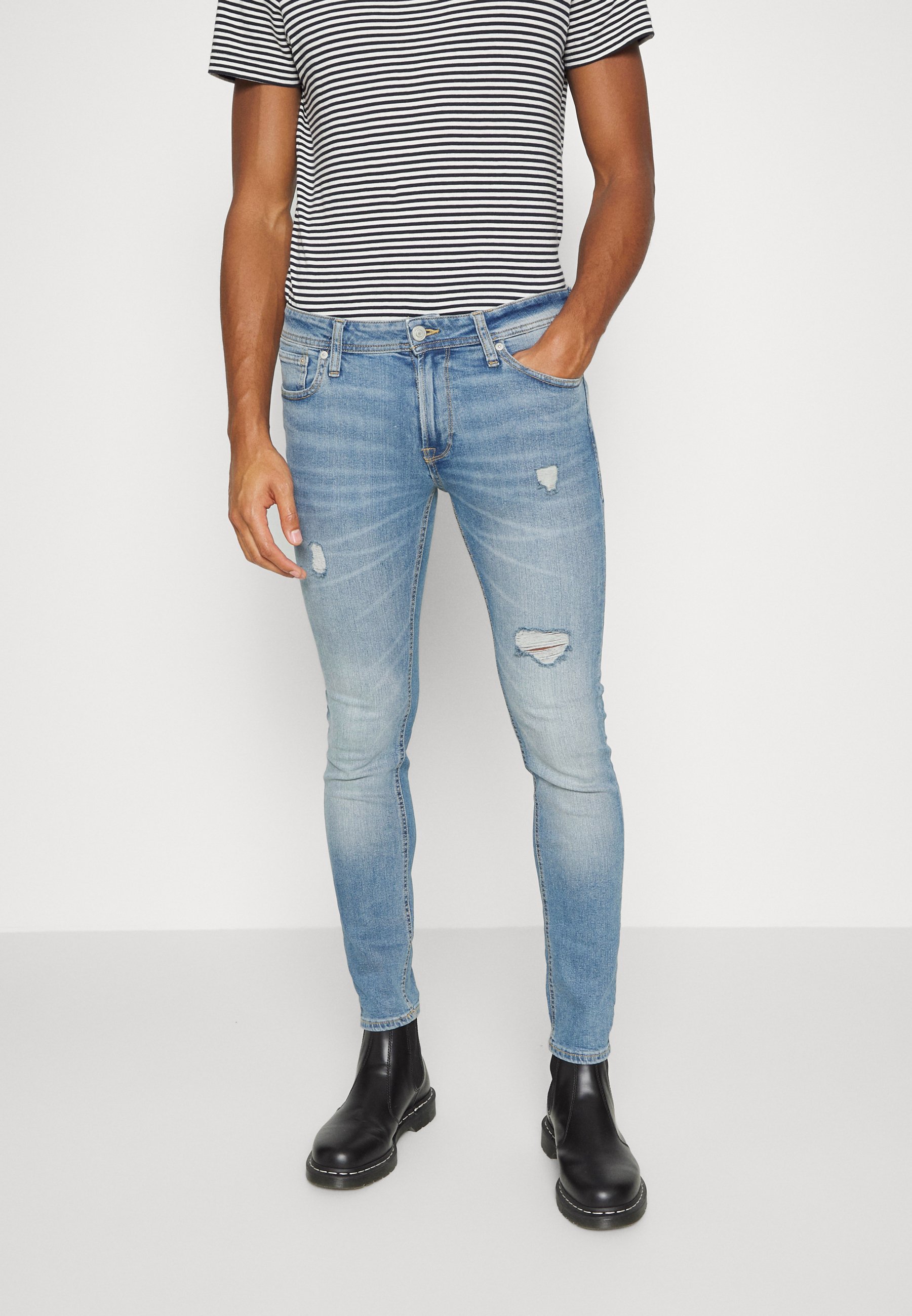 Jack \u0026 Jones JJILIAM JJORIGINAL - Jeans Skinny Fit - blue denim/blauw -  Zalando.nl