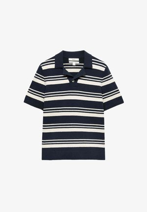 Marks & Spencer, BOLD STRIPED BOUCLE POLO - Polo - navy mix