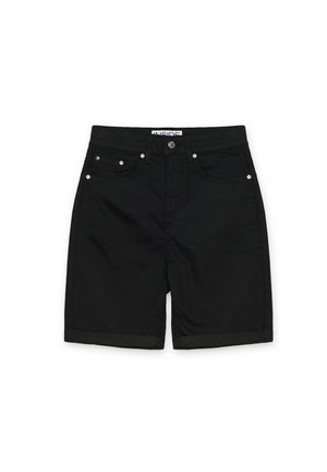 INSIDE, BERMUDA SLIM TIRO ALTO - Shorts vaqueros - Black