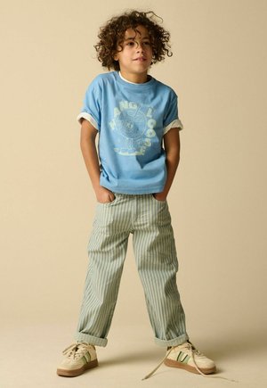 Sissy-Boy, SISSY-BOY LÄSSIGE HOSE MIT STREIFEN - BLAU - Pantalon classique - blau