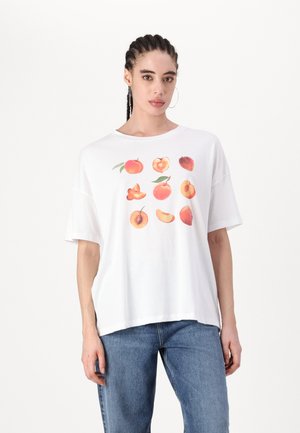 Noisy May NMIDA COCKTAIL TEE - Μπλουζάκι με στάμπα - bright white