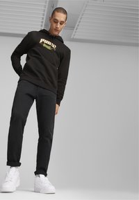 Puma TEAM - Felpa con cappuccio - black
