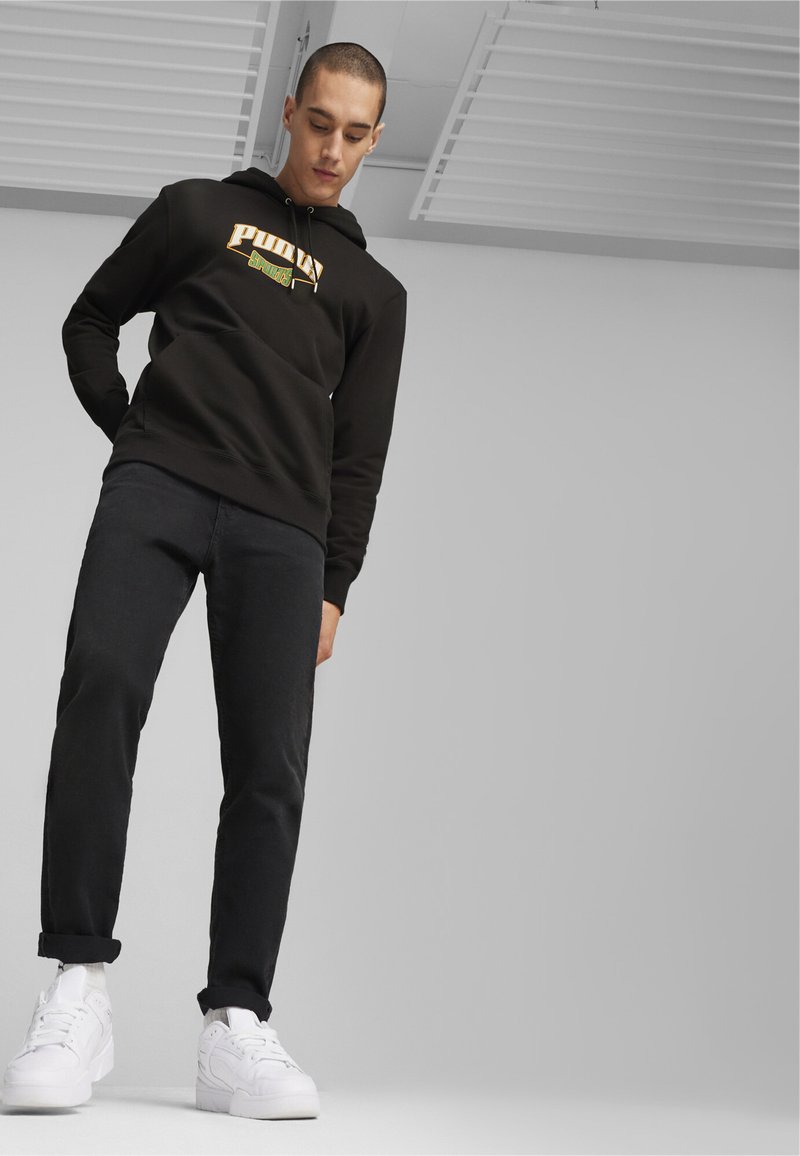 Puma TEAM - Felpa con cappuccio - black