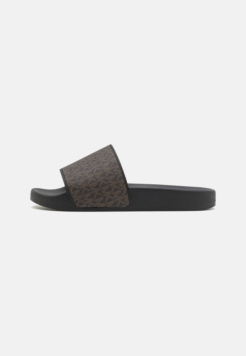 Michael Kors JAKE SLIDE - Μιουλ - brown/black