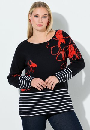 STRIPED FLORAL - Maglione - marine