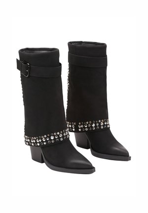 Bottes de cowboy / motard - noir