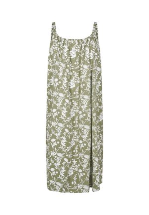 MIDI-TRÄGER - Džersejové šaty - oil green aop
