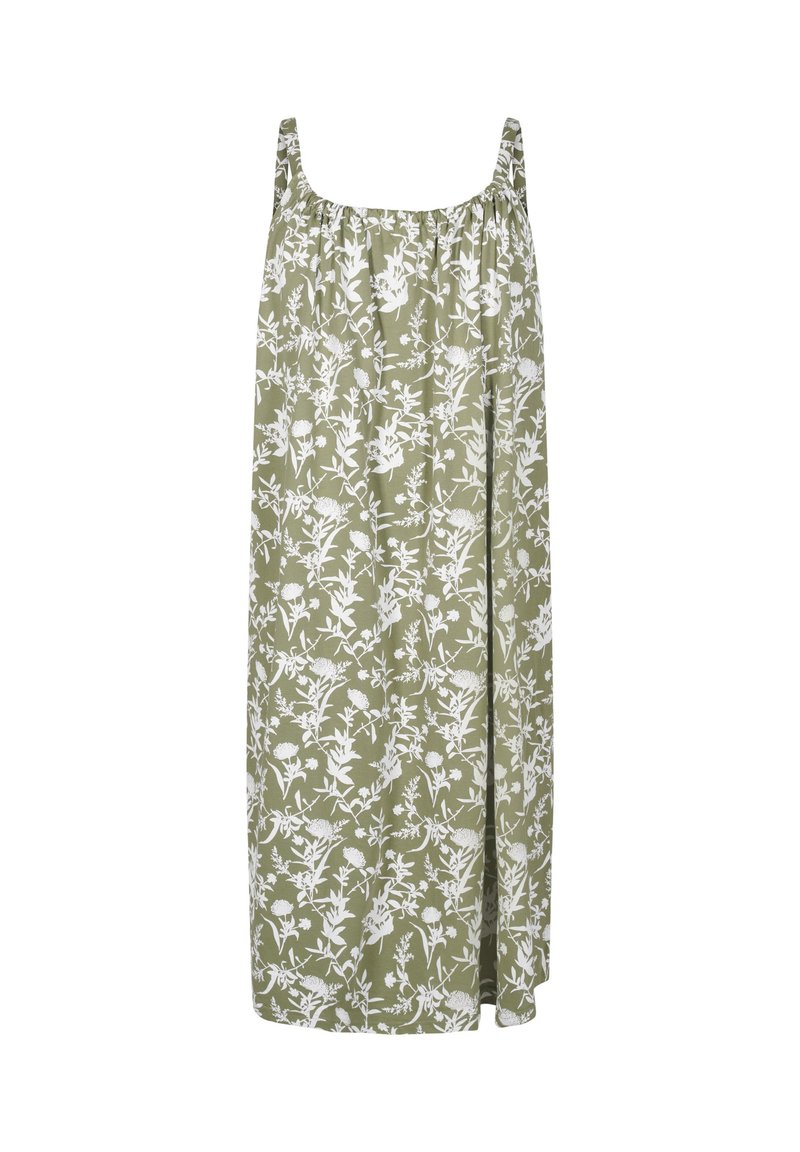 Zizzi MIDI-TRÄGER - Haljina od žerseja - oil green aop