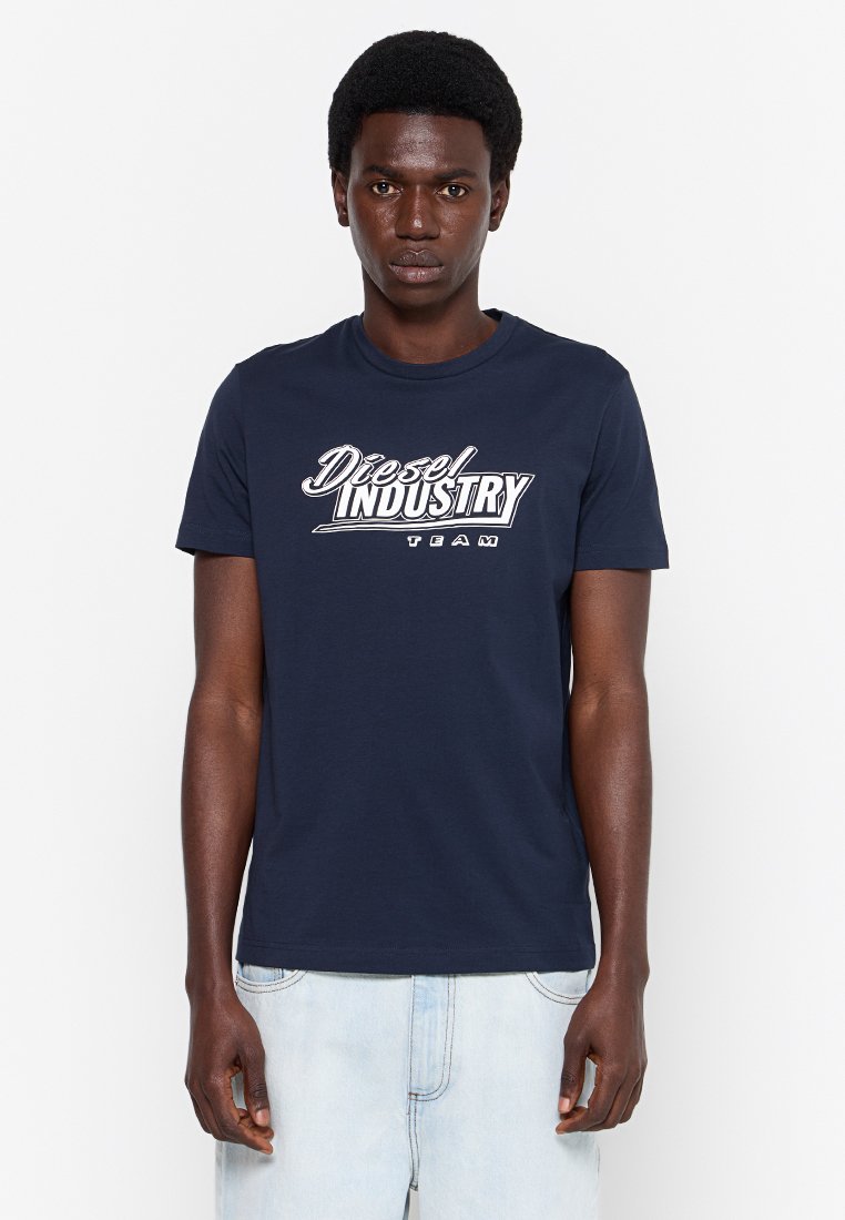 Diesel T-shirt print donkerblauw