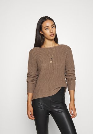 BASIC- BACK DETAIL JUMPER - Svetr - light brown