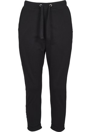 Urban Classics LADIES OPEN EDGE TERRY TURN UP PANTS - Treningo apatinė dalis - black