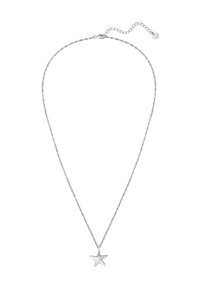 Sudraba kaklarota ar savītu ķēdi un zvaigznes formas piekariņu. Piekariņam ir gluda tekstūra un pulēts apdare. Regulējams garums.