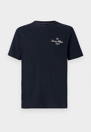 OUTLINE FLAG SCRIPT TEE UNISEX - Print T-shirt - desert sky