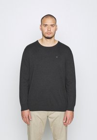 TOM TAILOR MEN PLUS Pullover - black grey melange