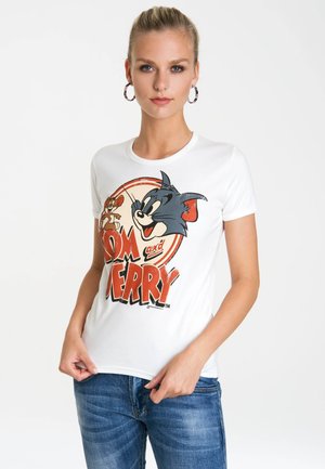 LOGOSHIRT TOM & JERRY  - Print T-shirt - altweiss