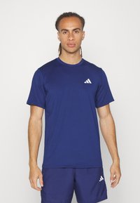 adidas Performance - TRAIN ESSENTIALS STRETCH - Športne majice - dark blue/white Miniaturna slika 1