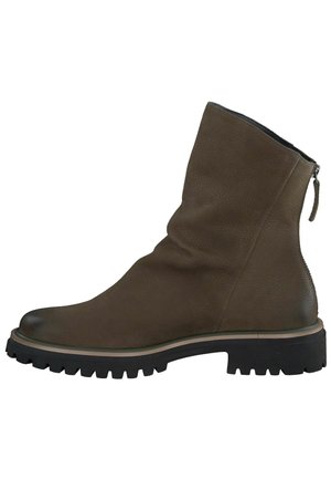 Enkellaarsjes met plateauzool - khaki