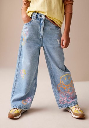 Next, SMILEYWORLD® PRINT  - Jeans baggy - mid blue