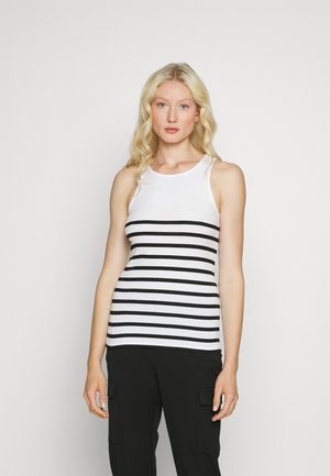 ONLY Tall ONLKENYA STRIPE TANK - Μπλούζα - bright white/black