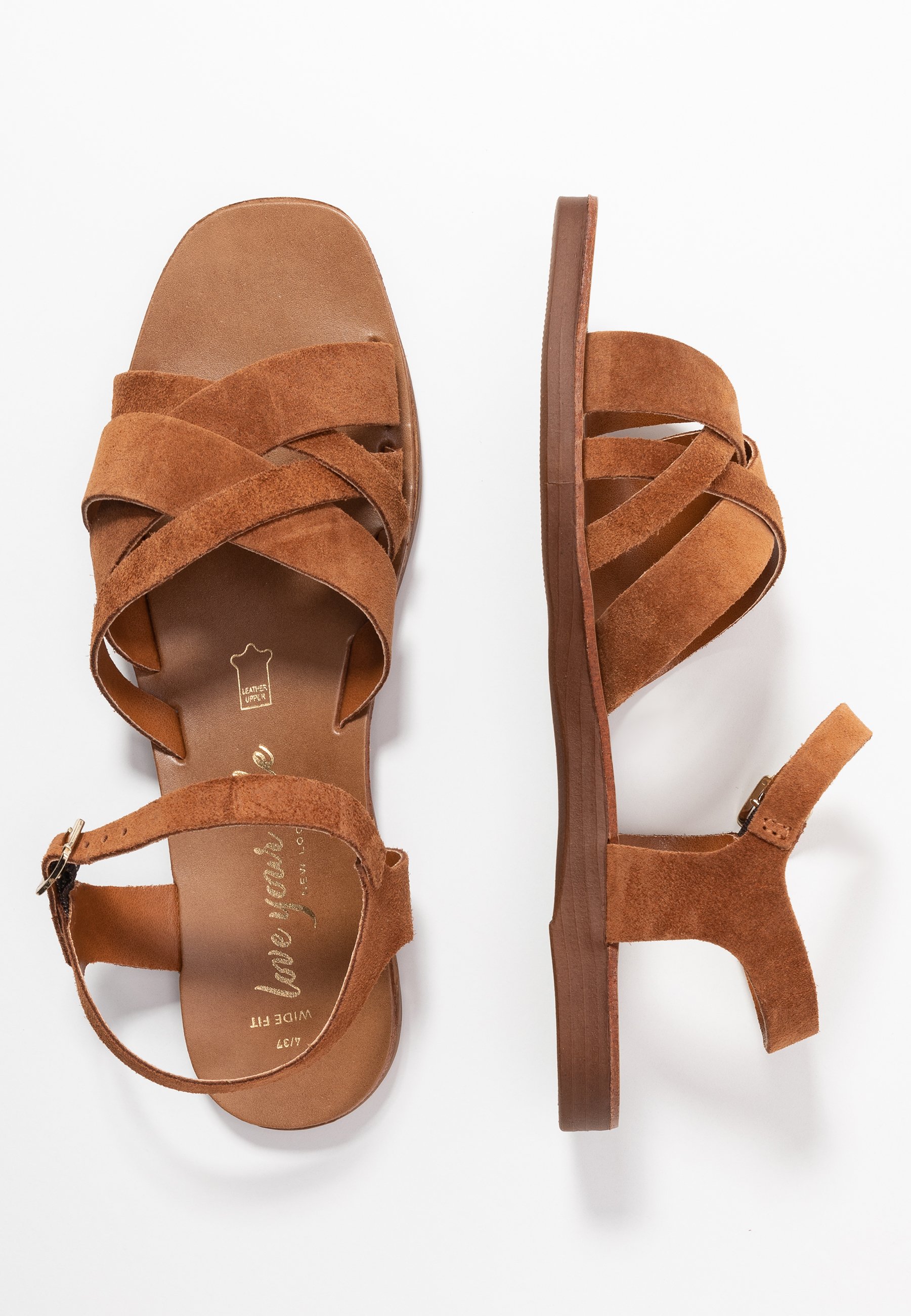 wide fit tan sandals