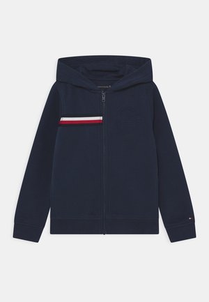 GLOBAL STRIPE EMBOSSED FULL-ZIP - Felpa con zip - twilight navy