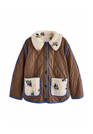Next, REVERSIBLE BORG QUILTED JACKET - Light jacket - brown floral