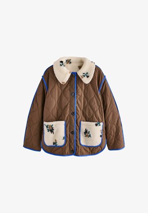 Next, REVERSIBLE BORG QUILTED JACKET - Light jacket - brown floral