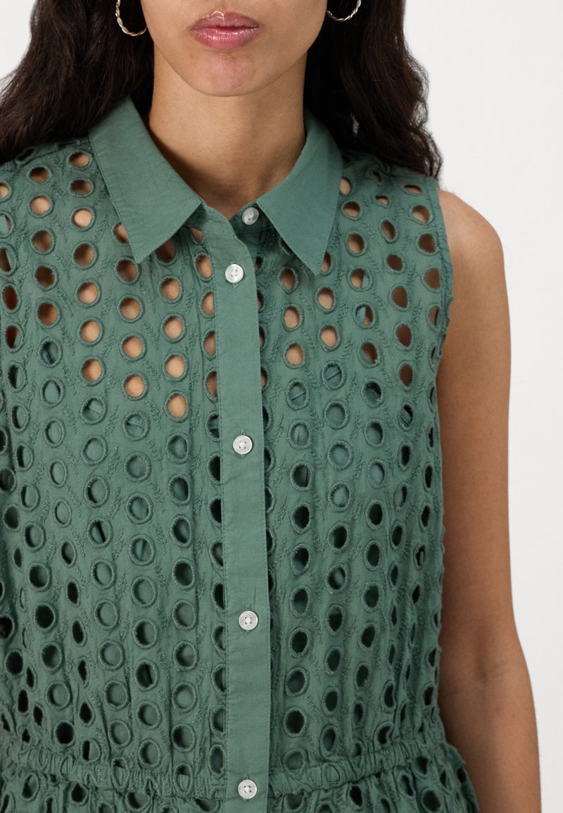 gap eyelet shirt dress Eyelet Trapeze Maxi Shirt Dress