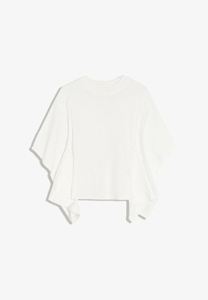 Bershka, SHORT-SLEEVED TOP WITH CAPE SLEEVES - T-Shirt print - white