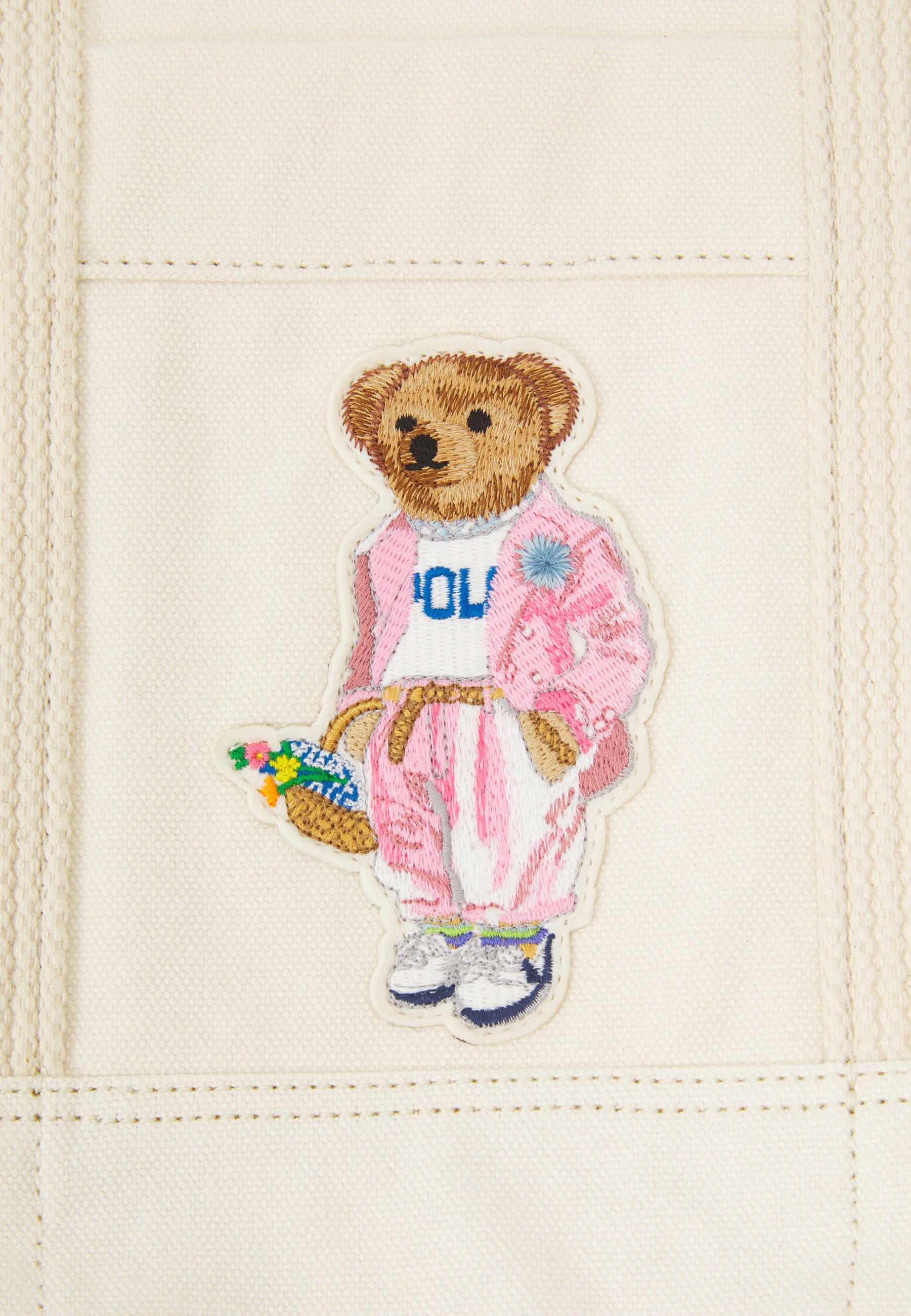 Polo Ralph Lauren BEAR TOTE - Bolso shopping - ecru multi/marrón claro -  Zalando.es