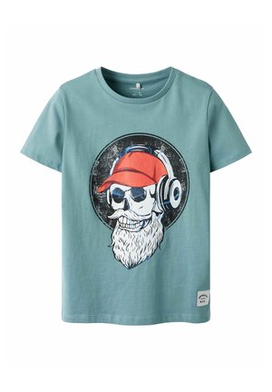 T-Shirt print - mineral blue