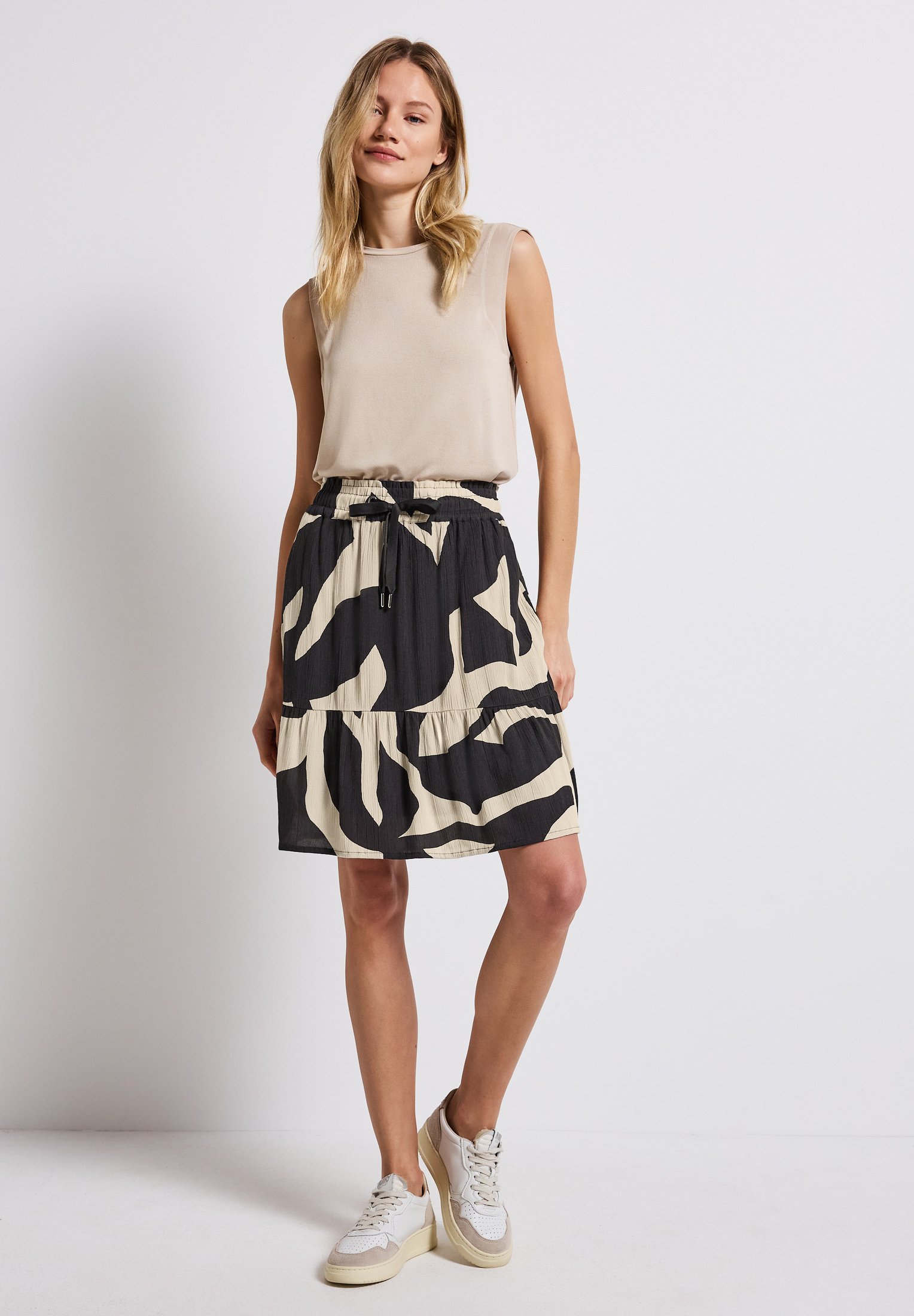 Street One PAPERBAG - Mini skirt - grau/dark grey - Zalando