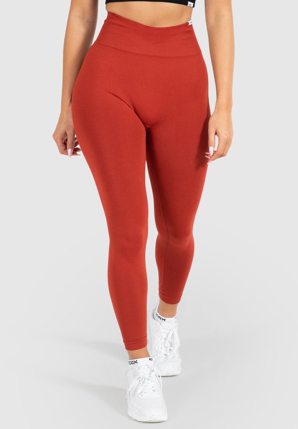 AMAZE PRO SCRUNCH HIGH WAIST SEAMLESS - Tights - terakotta