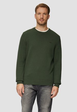 s.Oliver MIT LOGO-STICKEREI - Jumper - olivgrün