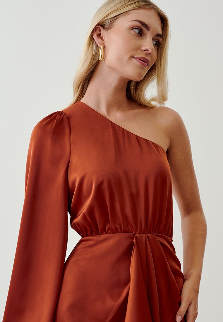 open lace back dress Copper Sequin Mini Dress