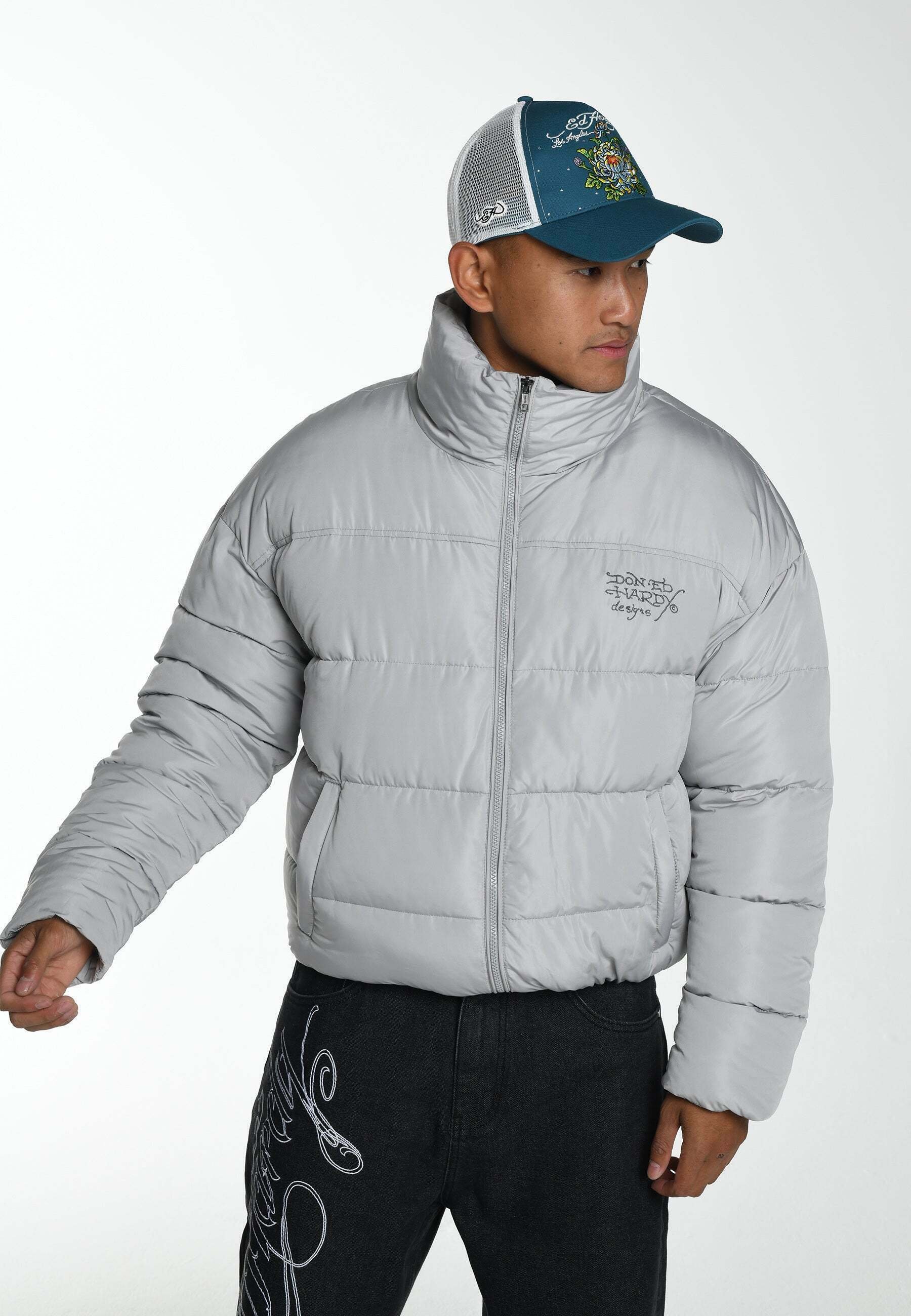 Ed Hardy EYE BALL SKULL - Winter jacket - grey - Zalando